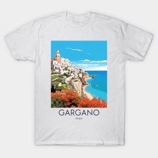 A Pop Art Travel Print of Gargano - Italy T-Shirt